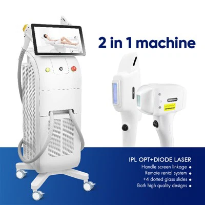 2 1 IPL OPT+diožu lāzera mašīnas ražošanā